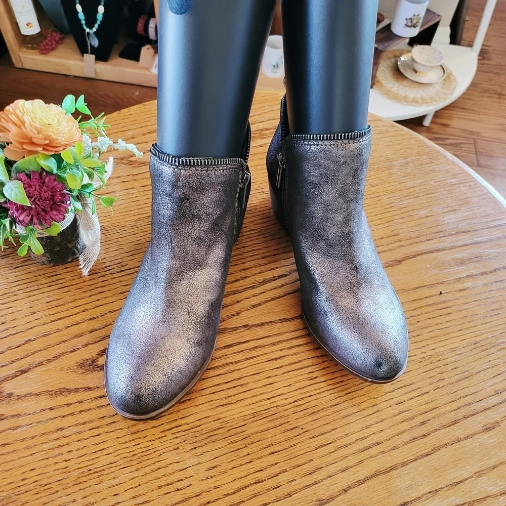 Lucky Brand Charcoal Ankle Booties